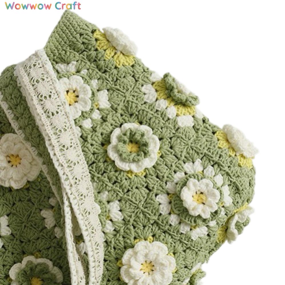 Shoulder Bags,Totes,Handmade Crochet Bags,Matcha Colored Flower Slices Granny Square Tote crocheted with Snow Fairy Yarn - High quality handmade crocheted shoulder bag